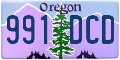 OR license plate 991DCD