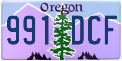 OR license plate 991DCF