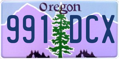 OR license plate 991DCX