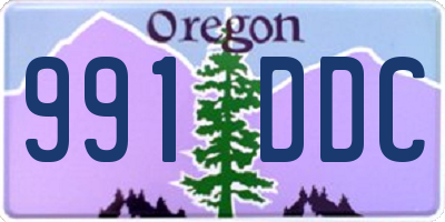 OR license plate 991DDC