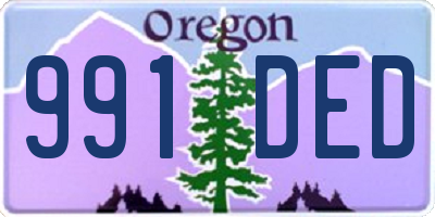 OR license plate 991DED