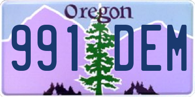 OR license plate 991DEM