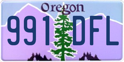 OR license plate 991DFL