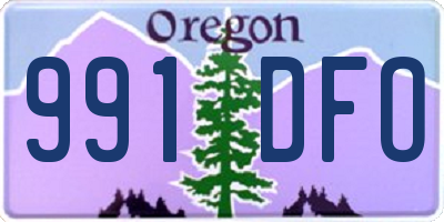 OR license plate 991DFO