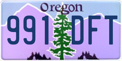 OR license plate 991DFT