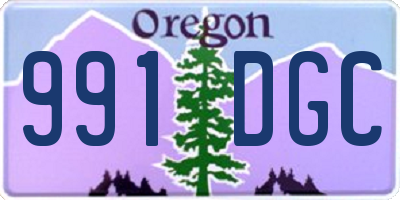 OR license plate 991DGC