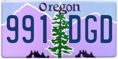 OR license plate 991DGD