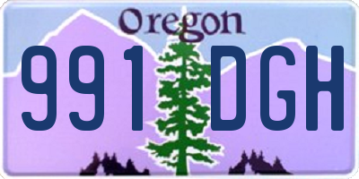 OR license plate 991DGH