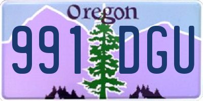 OR license plate 991DGU