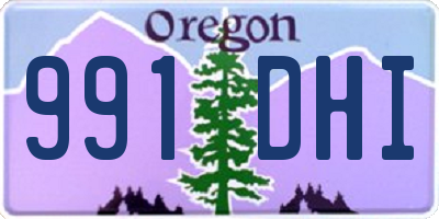 OR license plate 991DHI