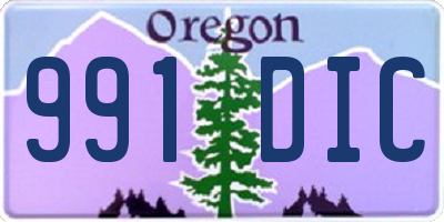 OR license plate 991DIC