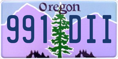 OR license plate 991DII