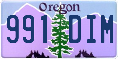 OR license plate 991DIM