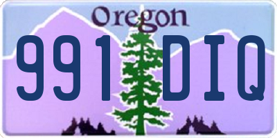 OR license plate 991DIQ