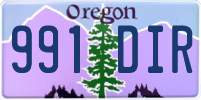 OR license plate 991DIR