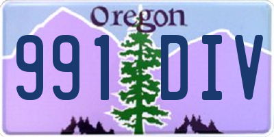 OR license plate 991DIV