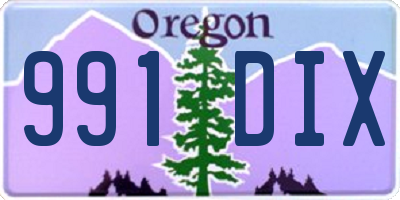 OR license plate 991DIX
