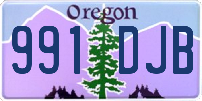 OR license plate 991DJB