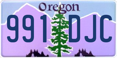 OR license plate 991DJC