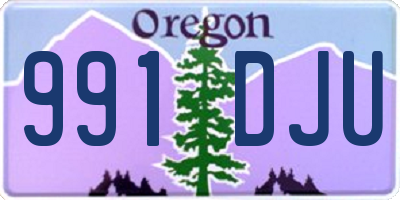 OR license plate 991DJU