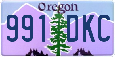 OR license plate 991DKC