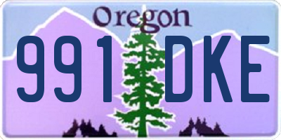 OR license plate 991DKE