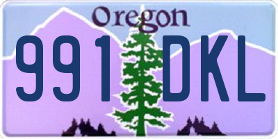 OR license plate 991DKL