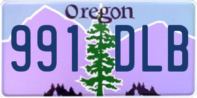 OR license plate 991DLB