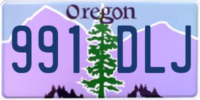 OR license plate 991DLJ