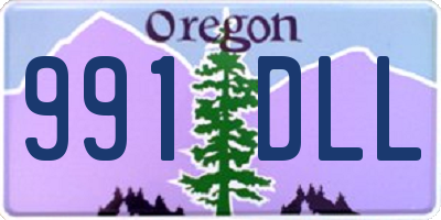 OR license plate 991DLL