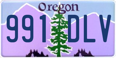 OR license plate 991DLV