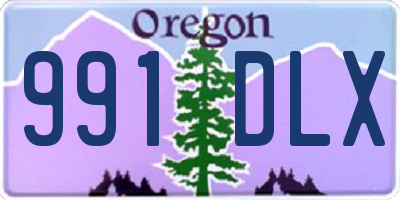 OR license plate 991DLX