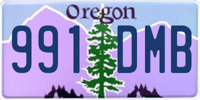 OR license plate 991DMB