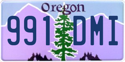 OR license plate 991DMI