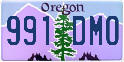 OR license plate 991DMO