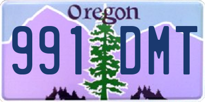 OR license plate 991DMT