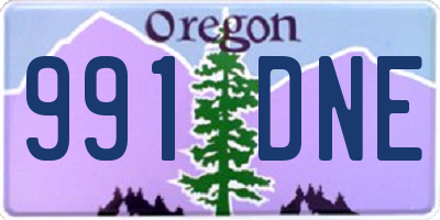 OR license plate 991DNE
