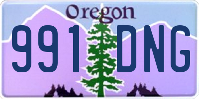 OR license plate 991DNG