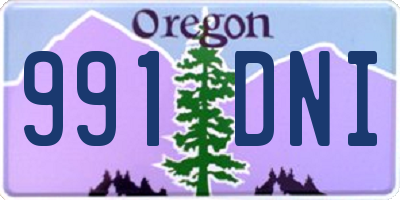 OR license plate 991DNI