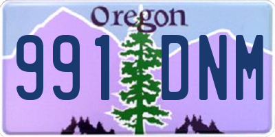 OR license plate 991DNM