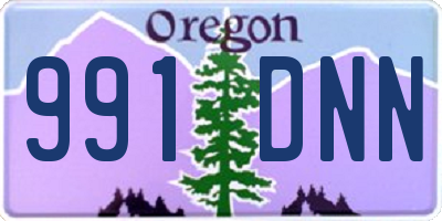 OR license plate 991DNN