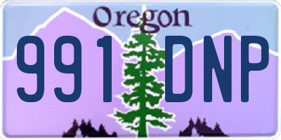 OR license plate 991DNP