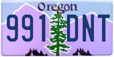 OR license plate 991DNT