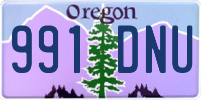 OR license plate 991DNU