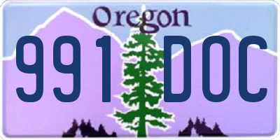 OR license plate 991DOC