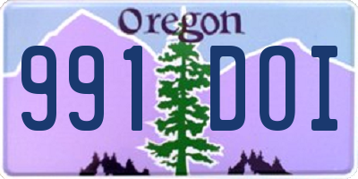 OR license plate 991DOI