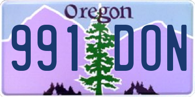 OR license plate 991DON
