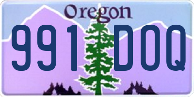 OR license plate 991DOQ