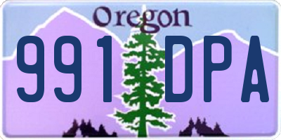 OR license plate 991DPA
