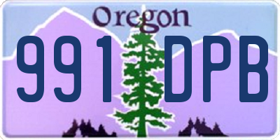 OR license plate 991DPB